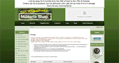 Desktop Screenshot of militariashop.com.au