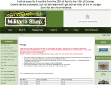 Tablet Screenshot of militariashop.com.au